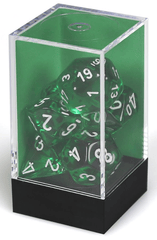 Chessex Dice: 7 Set Polyhedral Translucent Green White CHX23075